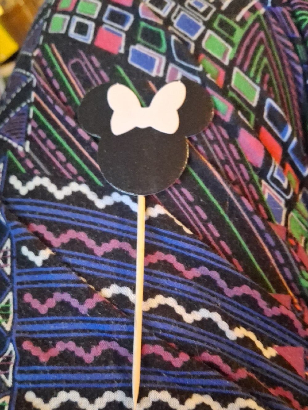 Minnie Mouse Black Bow Cupcake Toppers Set Of 12